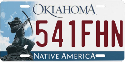 OK license plate 541FHN