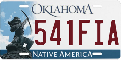 OK license plate 541FIA