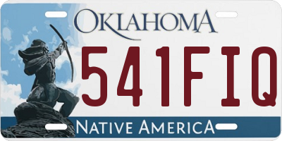 OK license plate 541FIQ