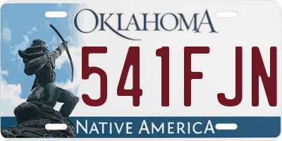 OK license plate 541FJN