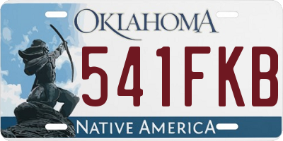 OK license plate 541FKB