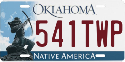 OK license plate 541TWP