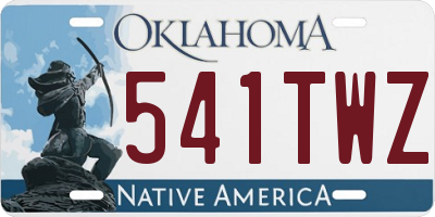 OK license plate 541TWZ