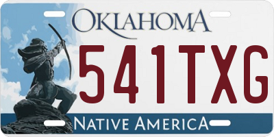 OK license plate 541TXG