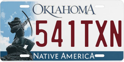 OK license plate 541TXN