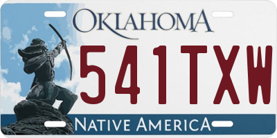 OK license plate 541TXW