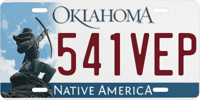 OK license plate 541VEP