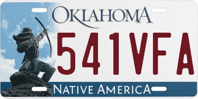 OK license plate 541VFA