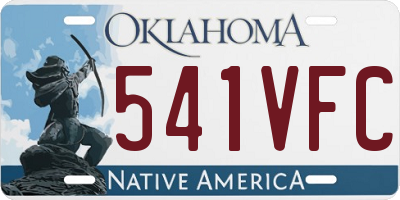OK license plate 541VFC