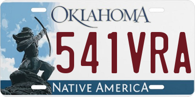 OK license plate 541VRA