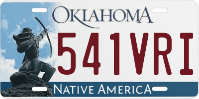 OK license plate 541VRI