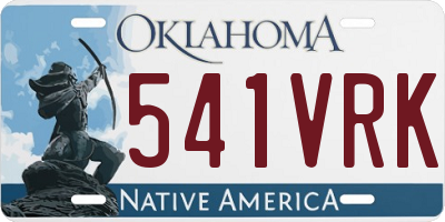 OK license plate 541VRK