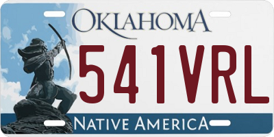 OK license plate 541VRL