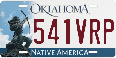 OK license plate 541VRP
