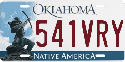 OK license plate 541VRY
