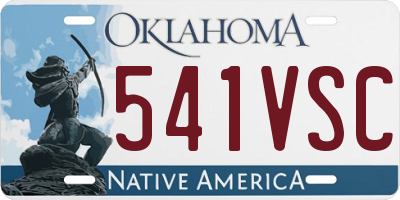 OK license plate 541VSC