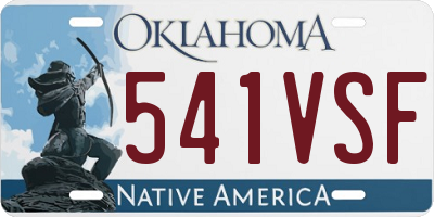 OK license plate 541VSF