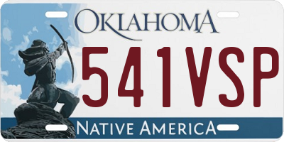 OK license plate 541VSP
