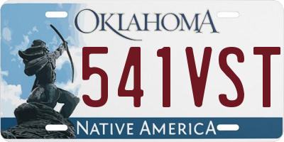 OK license plate 541VST