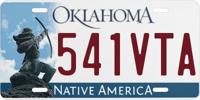 OK license plate 541VTA