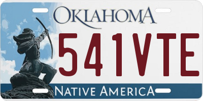 OK license plate 541VTE