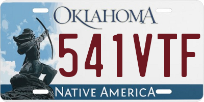 OK license plate 541VTF