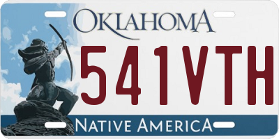 OK license plate 541VTH
