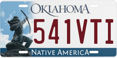 OK license plate 541VTI