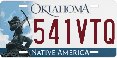 OK license plate 541VTQ