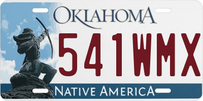OK license plate 541WMX