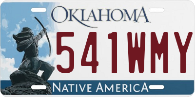 OK license plate 541WMY