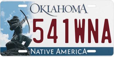 OK license plate 541WNA