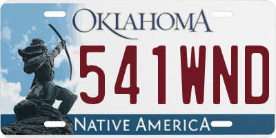 OK license plate 541WND