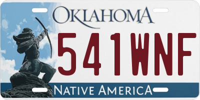 OK license plate 541WNF