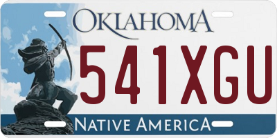 OK license plate 541XGU