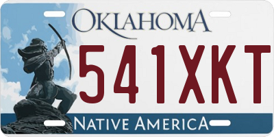 OK license plate 541XKT