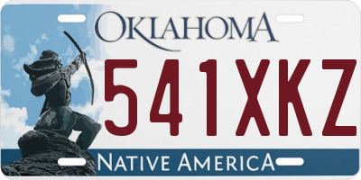 OK license plate 541XKZ