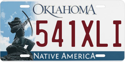 OK license plate 541XLI