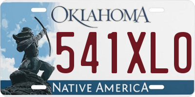 OK license plate 541XLO
