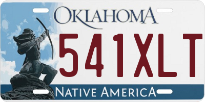 OK license plate 541XLT