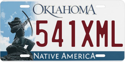 OK license plate 541XML