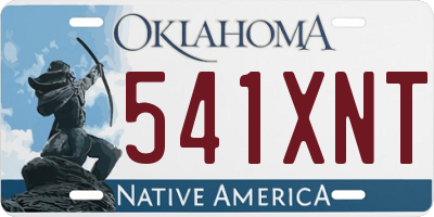 OK license plate 541XNT