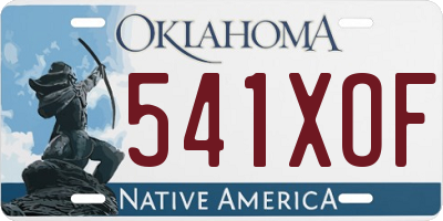 OK license plate 541XOF