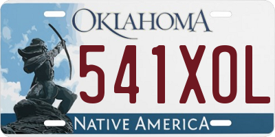 OK license plate 541XOL