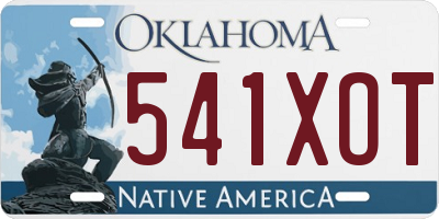 OK license plate 541XOT