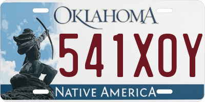 OK license plate 541XOY