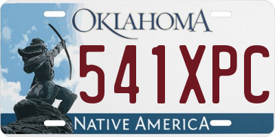 OK license plate 541XPC