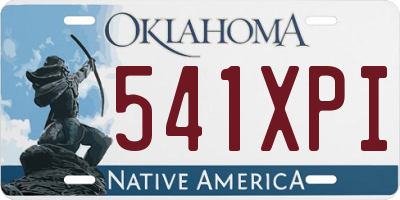 OK license plate 541XPI