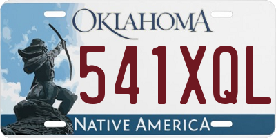 OK license plate 541XQL