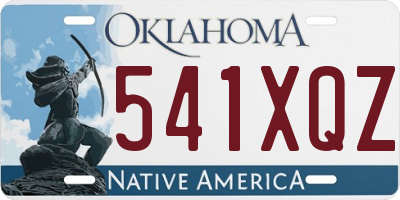 OK license plate 541XQZ